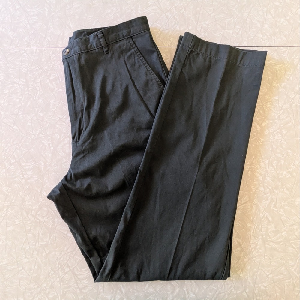 Vintage Chelsea Campbell Dark Green Pants Sz 8 100% Cotton Straight Leg